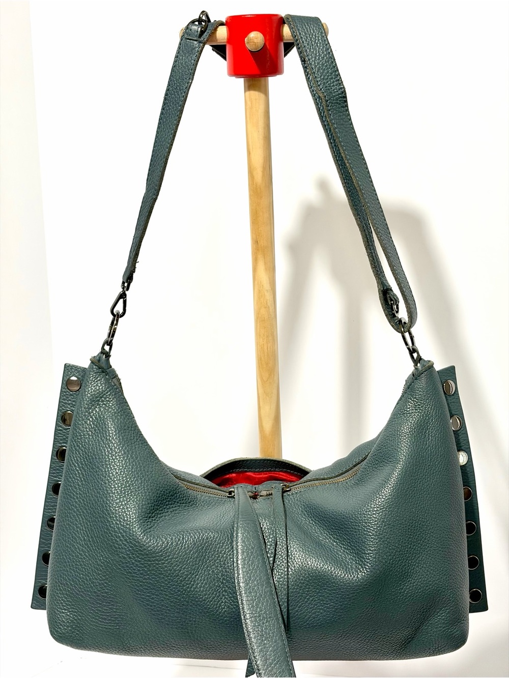 Hammitt Mr. G Leather Shoulder Bag In Tahoe/Gunmetal Hardware GUC